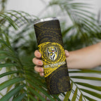 Personalized Richmond Tigers Polynesian Skinny Tumbler Tribal Chest and Sleeve Tattoo Heritage Warrior