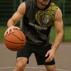 Personalized Richmond Tigers Polynesian Sleeveless Hoodie Tribal Chest and Sleeve Tattoo Heritage Warrior