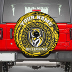 Personalized Richmond Tigers Polynesian Spare Tire Cover Tribal Chest and Sleeve Tattoo Heritage Warrior