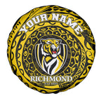 Personalized Richmond Tigers Polynesian Spare Tire Cover Tribal Chest and Sleeve Tattoo Heritage Warrior