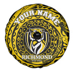 Personalized Richmond Tigers Polynesian Spare Tire Cover Tribal Chest and Sleeve Tattoo Heritage Warrior