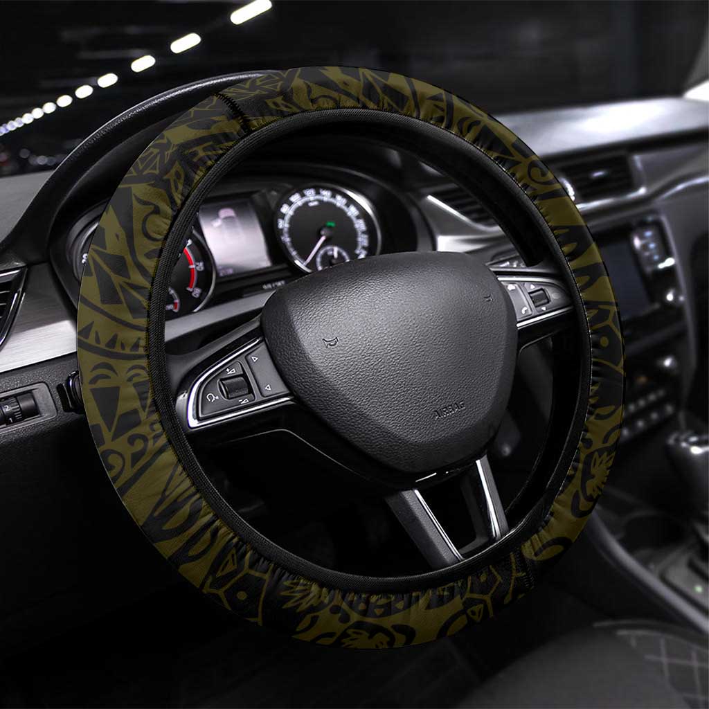 Richmond Tigers Polynesian Steering Wheel Cover Tribal Chest and Sleeve Tattoo Heritage Warrior