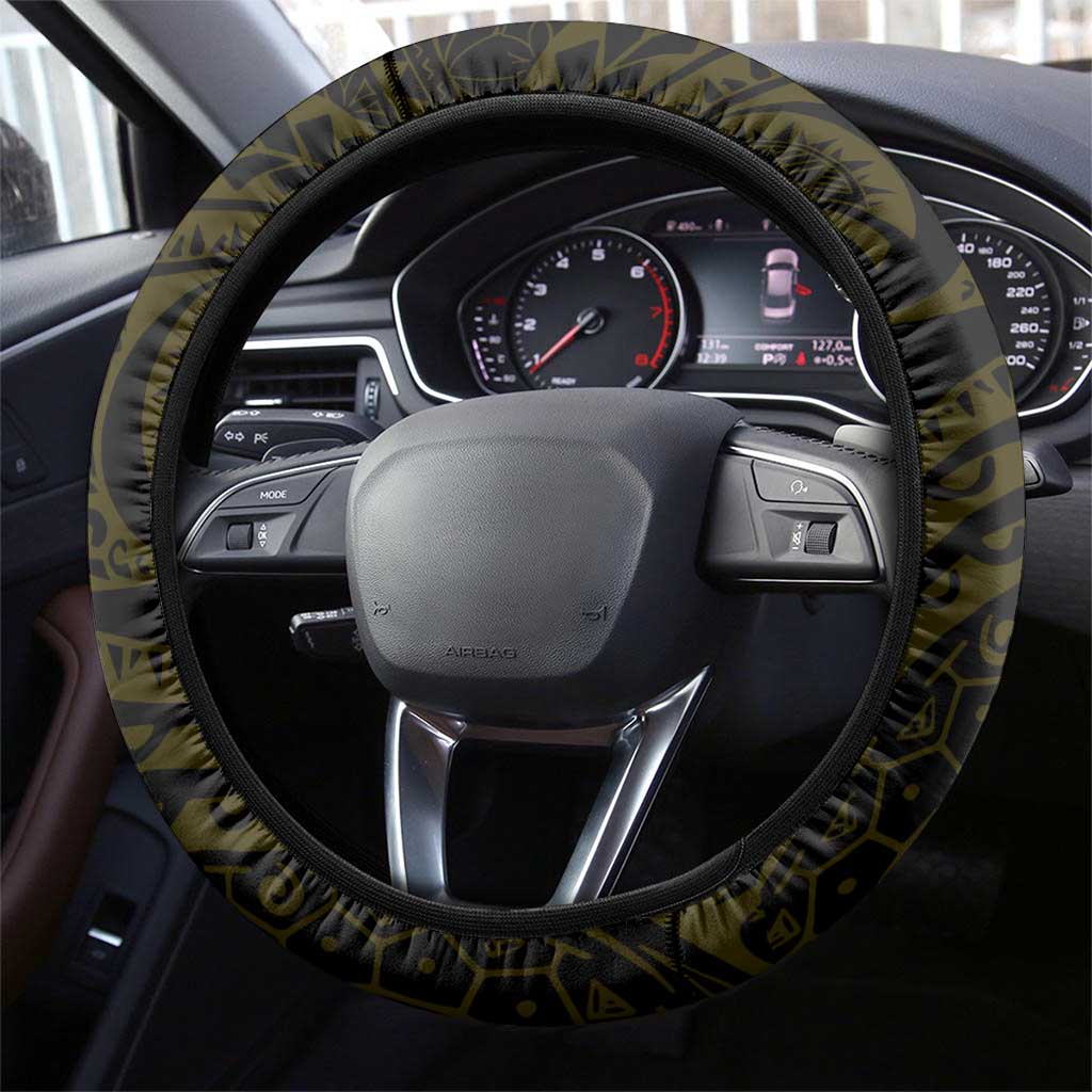Richmond Tigers Polynesian Steering Wheel Cover Tribal Chest and Sleeve Tattoo Heritage Warrior
