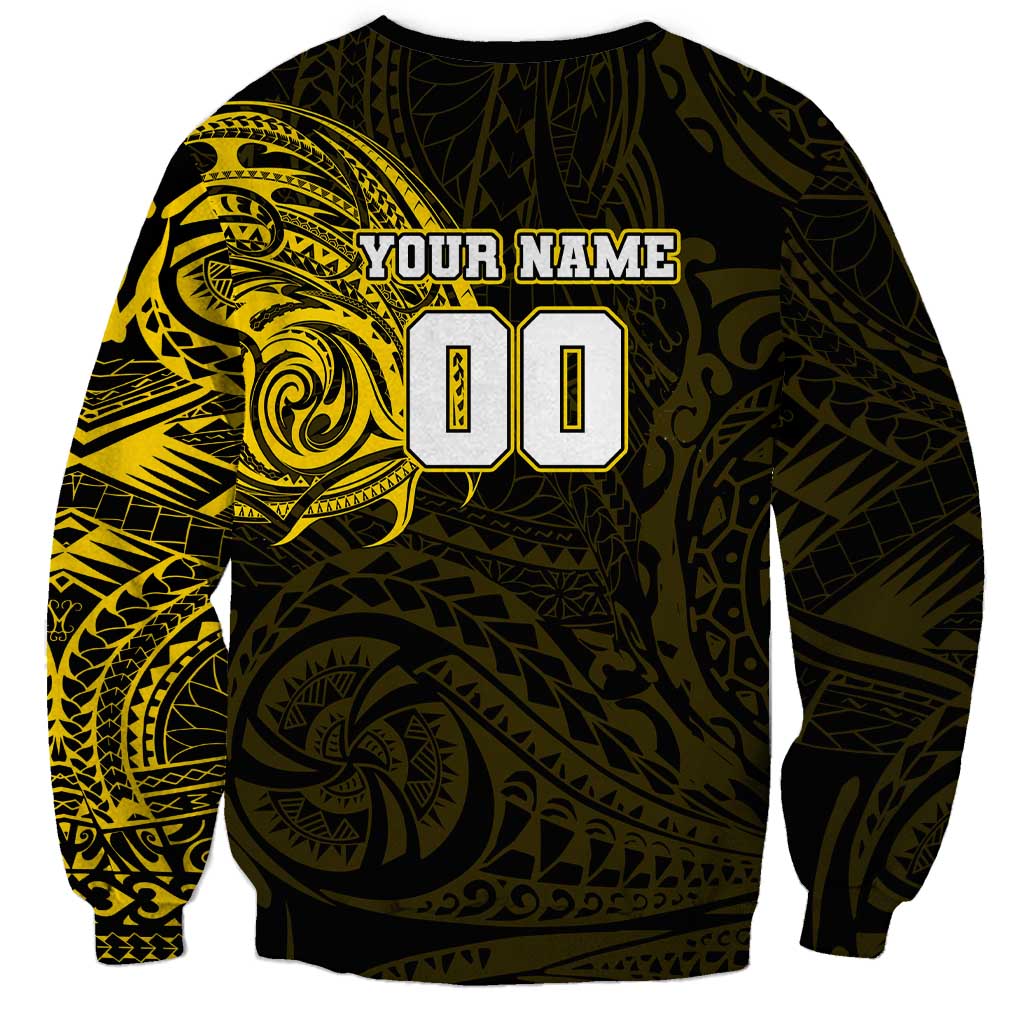 Personalized Richmond Tigers Polynesian Sweatshirt Tribal Chest and Sleeve Tattoo Heritage Warrior