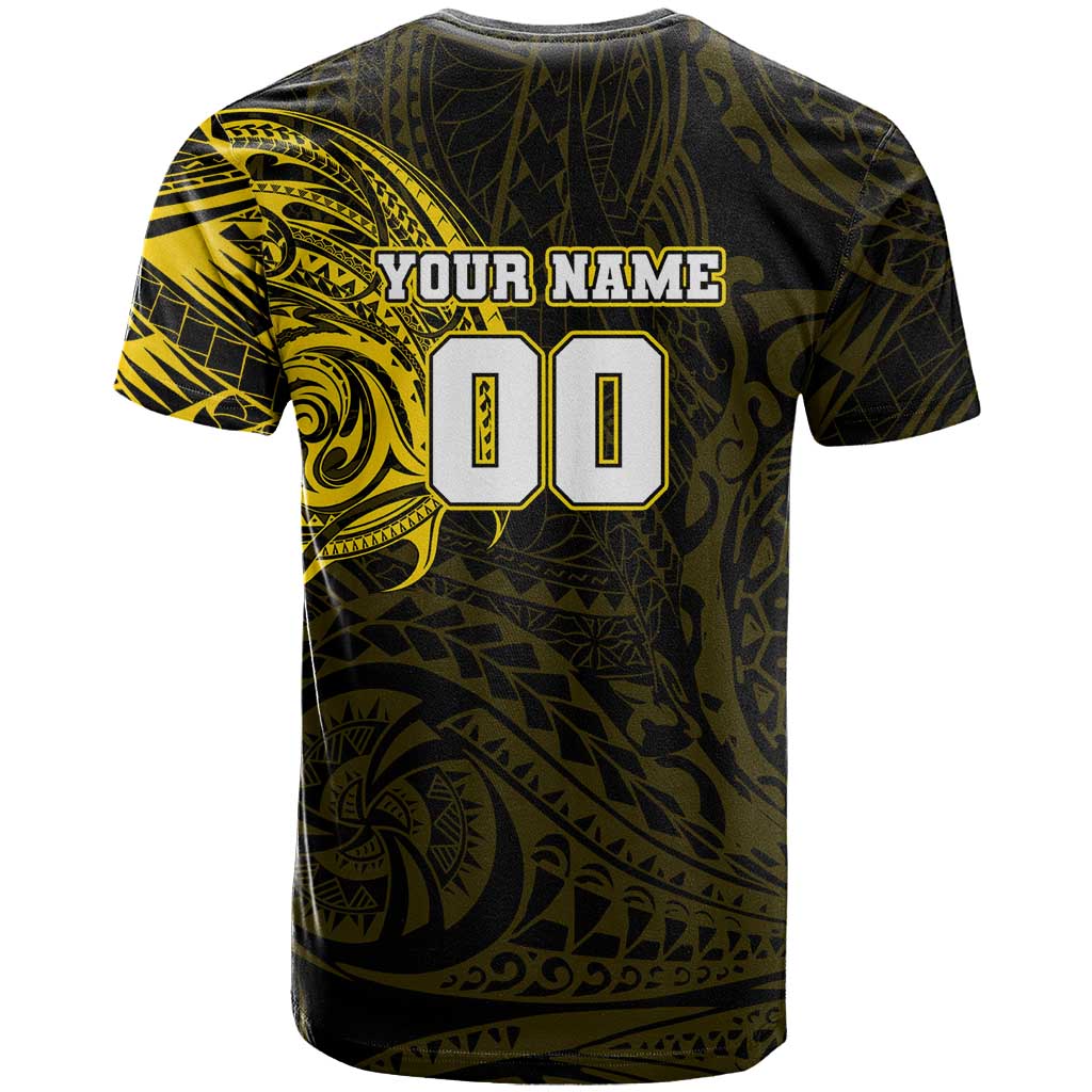 Personalized Richmond Tigers Polynesian T Shirt Tribal Chest and Sleeve Tattoo Heritage Warrior