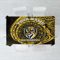 Personalized Richmond Tigers Polynesian Tablecloth Tribal Chest and Sleeve Tattoo Heritage Warrior