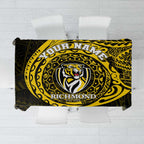 Personalized Richmond Tigers Polynesian Tablecloth Tribal Chest and Sleeve Tattoo Heritage Warrior
