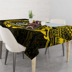 Personalized Richmond Tigers Polynesian Tablecloth Tribal Chest and Sleeve Tattoo Heritage Warrior