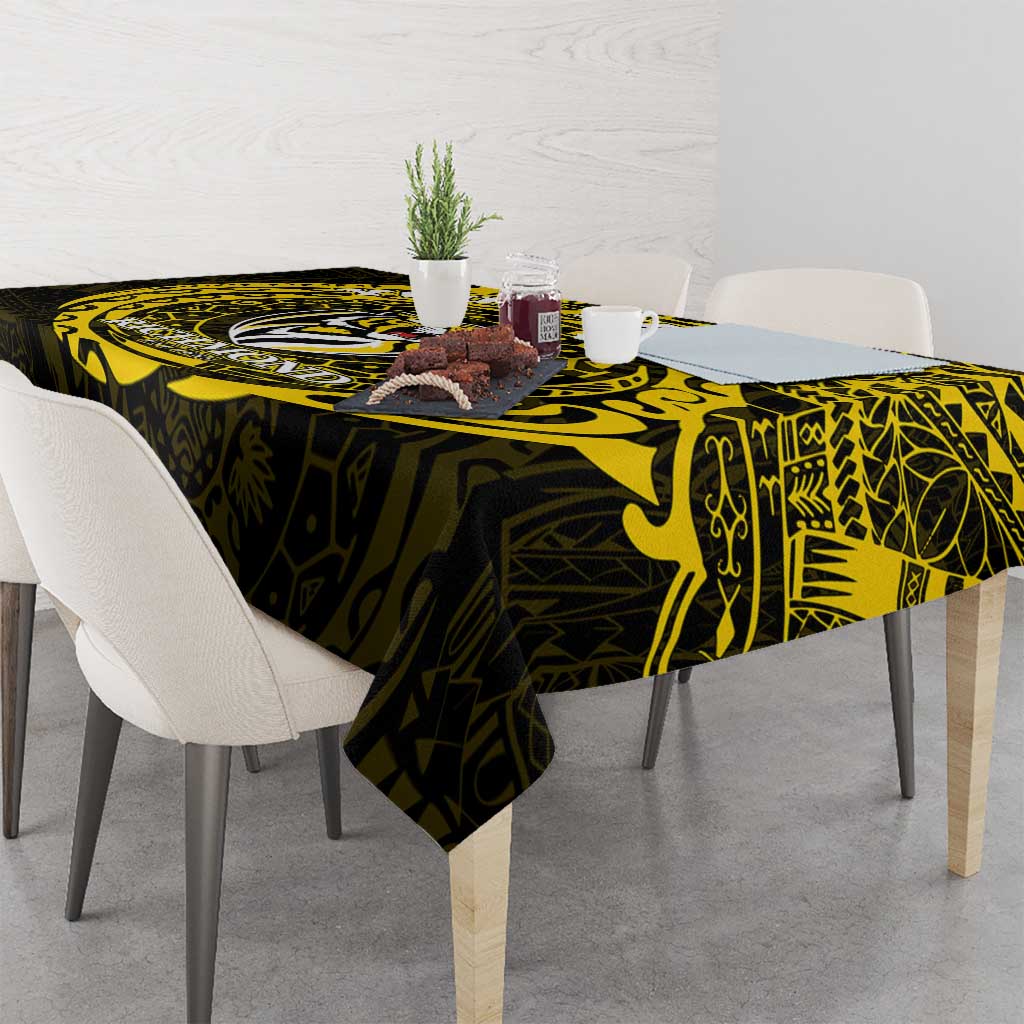 Personalized Richmond Tigers Polynesian Tablecloth Tribal Chest and Sleeve Tattoo Heritage Warrior