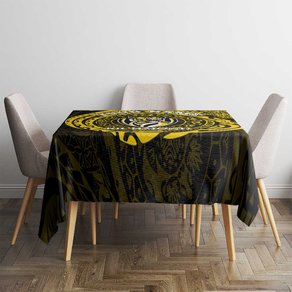 Personalized Richmond Tigers Polynesian Tablecloth Tribal Chest and Sleeve Tattoo Heritage Warrior