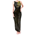 Personalized Richmond Tigers Polynesian Tank Maxi Dress Tribal Chest and Sleeve Tattoo Heritage Warrior