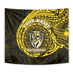 Personalized Richmond Tigers Polynesian Tapestry Tribal Chest and Sleeve Tattoo Heritage Warrior