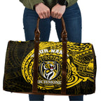 Personalized Richmond Tigers Polynesian Travel Bag Tribal Chest and Sleeve Tattoo Heritage Warrior