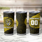 Personalized Richmond Tigers Polynesian Tumbler Cup Tribal Chest and Sleeve Tattoo Heritage Warrior