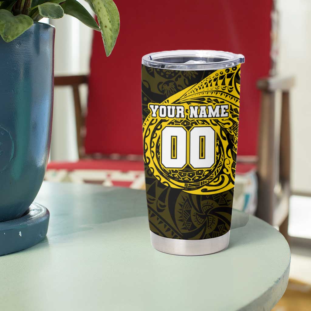 Personalized Richmond Tigers Polynesian Tumbler Cup Tribal Chest and Sleeve Tattoo Heritage Warrior