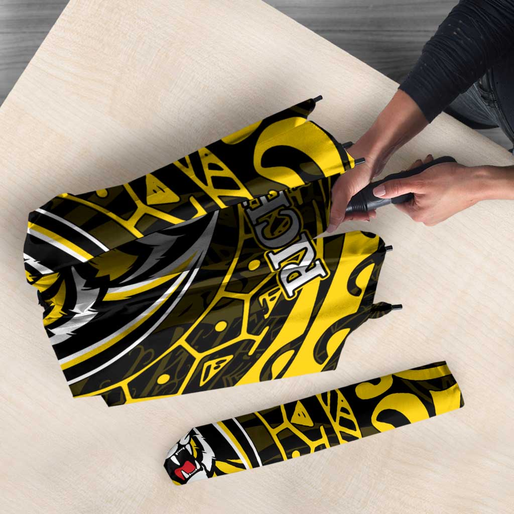 Personalized Richmond Tigers Polynesian Umbrella Tribal Chest and Sleeve Tattoo Heritage Warrior