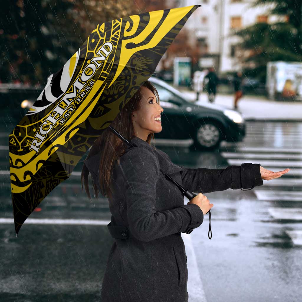 Personalized Richmond Tigers Polynesian Umbrella Tribal Chest and Sleeve Tattoo Heritage Warrior