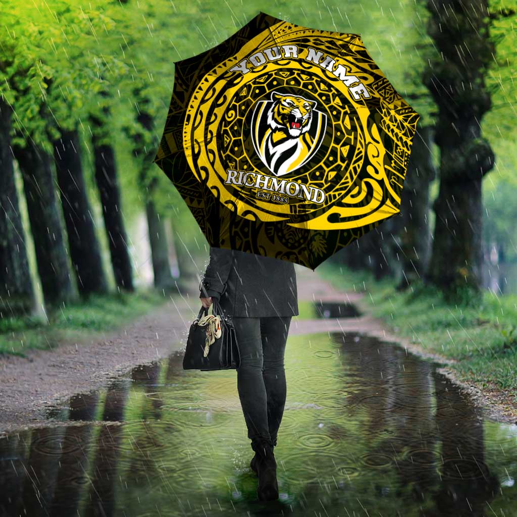 Personalized Richmond Tigers Polynesian Umbrella Tribal Chest and Sleeve Tattoo Heritage Warrior