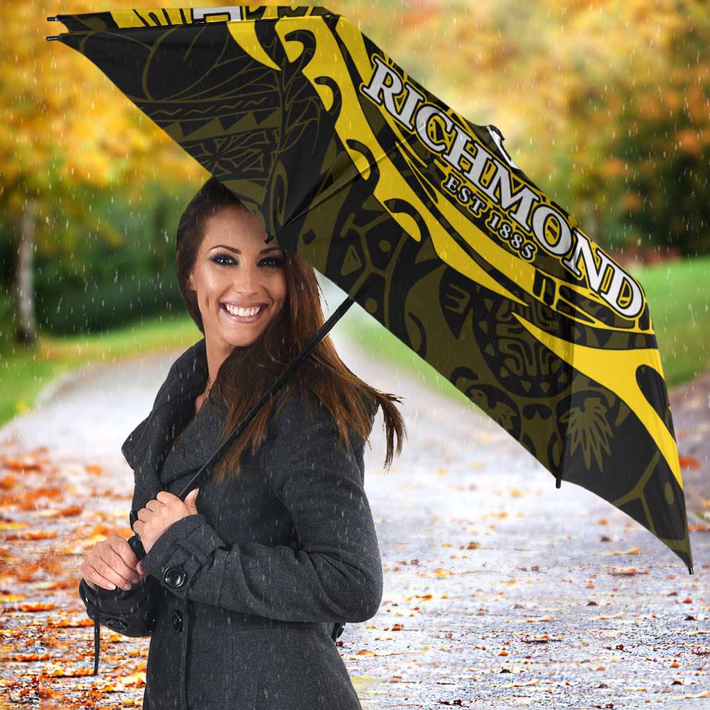Personalized Richmond Tigers Polynesian Umbrella Tribal Chest and Sleeve Tattoo Heritage Warrior