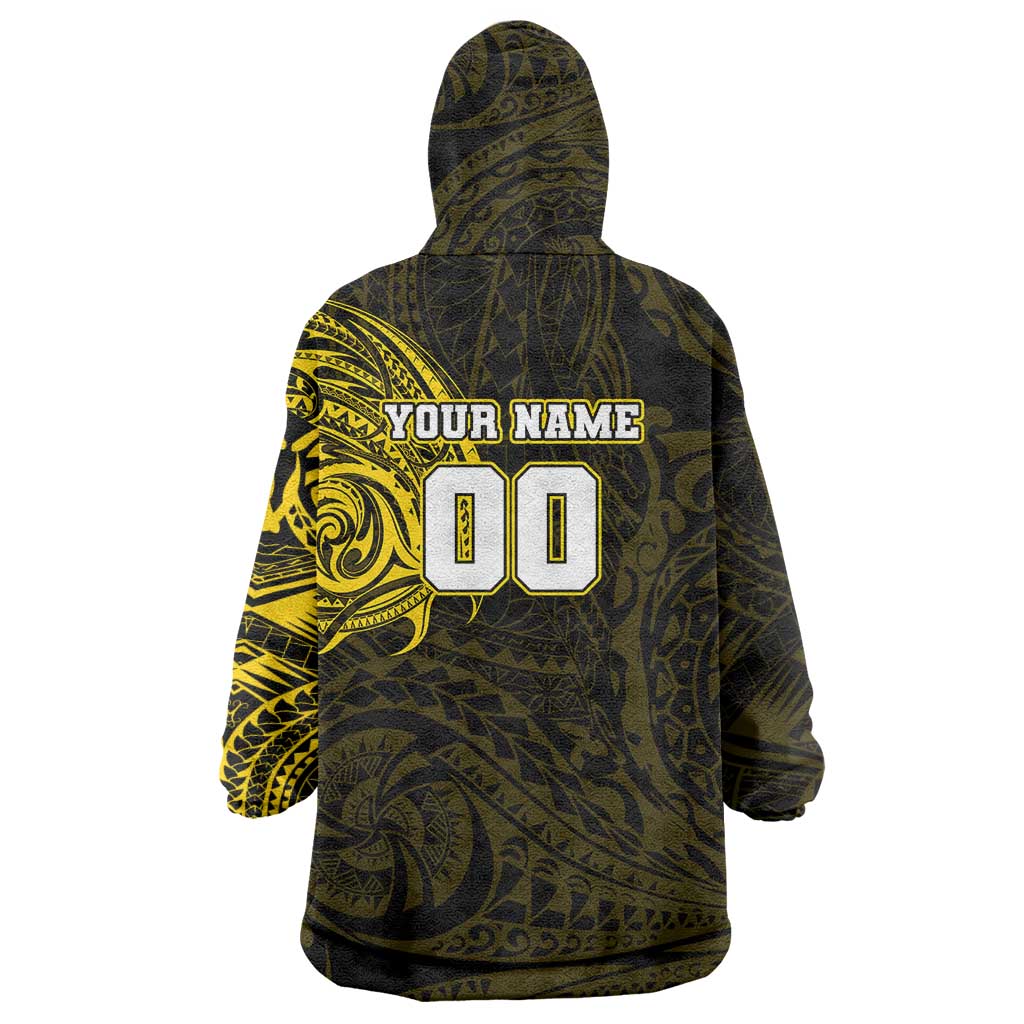Personalized Richmond Tigers Polynesian Wearable Blanket Hoodie Tribal Chest and Sleeve Tattoo Heritage Warrior