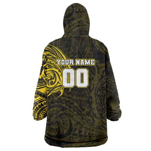 Personalized Richmond Tigers Polynesian Wearable Blanket Hoodie Tribal Chest and Sleeve Tattoo Heritage Warrior