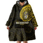 Personalized Richmond Tigers Polynesian Wearable Blanket Hoodie Tribal Chest and Sleeve Tattoo Heritage Warrior