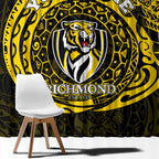 Personalized Richmond Tigers Polynesian Window Curtain Tribal Chest and Sleeve Tattoo Heritage Warrior