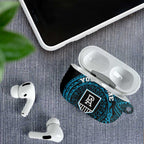 Personalized Port Adelaide Power Polynesian AirPods Case Tribal Chest and Sleeve Tattoo Heritage Warrior