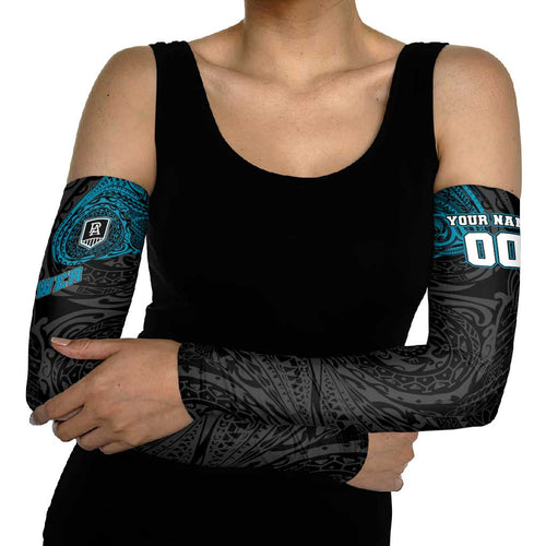 Personalized Port Adelaide Power Polynesian Arm Sleeves Tribal Chest and Sleeve Tattoo Heritage Warrior