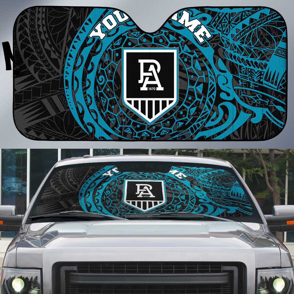 Personalized Port Adelaide Power Polynesian Auto Sun Shade Tribal Chest and Sleeve Tattoo Heritage Warrior