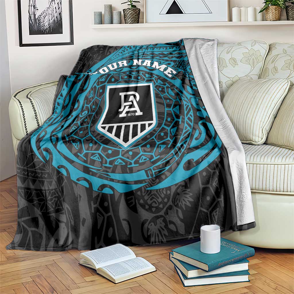 Personalized Port Adelaide Power Polynesian Blanket Tribal Chest and Sleeve Tattoo Heritage Warrior