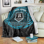 Personalized Port Adelaide Power Polynesian Blanket Tribal Chest and Sleeve Tattoo Heritage Warrior
