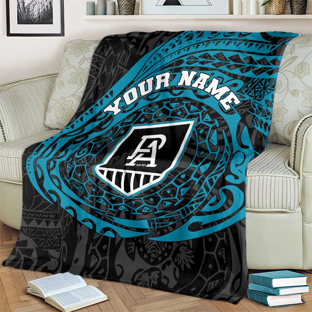 Personalized Port Adelaide Power Polynesian Blanket Tribal Chest and Sleeve Tattoo Heritage Warrior