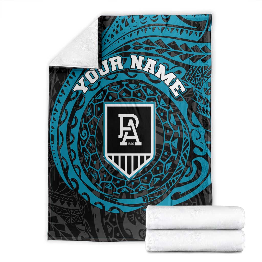 Personalized Port Adelaide Power Polynesian Blanket Tribal Chest and Sleeve Tattoo Heritage Warrior
