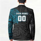 Personalized Port Adelaide Power Polynesian Blazer Tribal Chest and Sleeve Tattoo Heritage Warrior