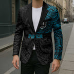 Personalized Port Adelaide Power Polynesian Blazer Tribal Chest and Sleeve Tattoo Heritage Warrior