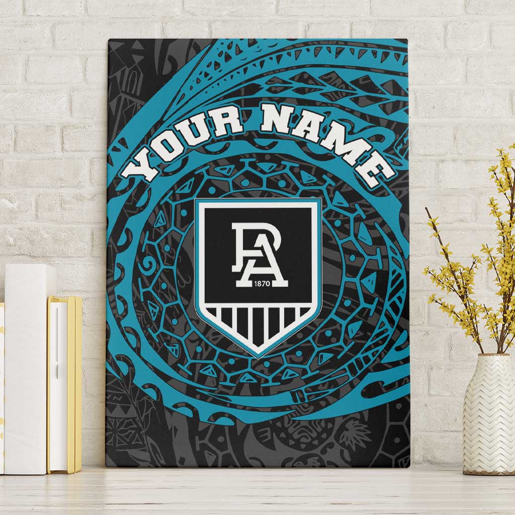 Personalized Port Adelaide Power Polynesian Canvas Wall Art Tribal Chest and Sleeve Tattoo Heritage Warrior