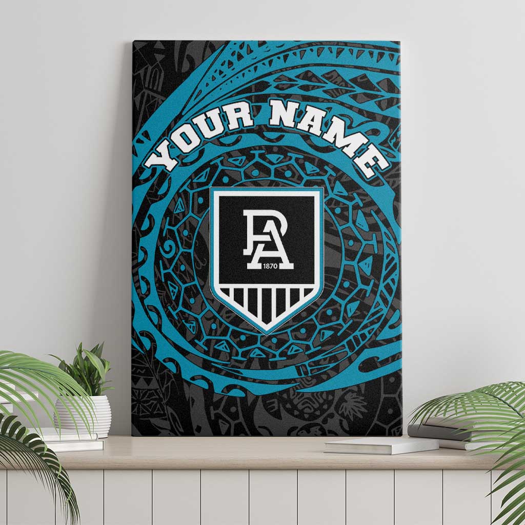 Personalized Port Adelaide Power Polynesian Canvas Wall Art Tribal Chest and Sleeve Tattoo Heritage Warrior