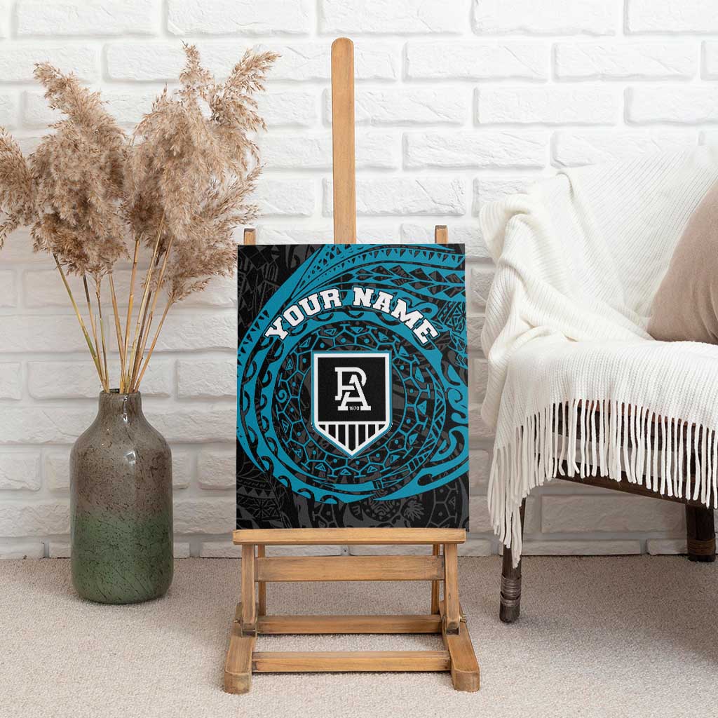 Personalized Port Adelaide Power Polynesian Canvas Wall Art Tribal Chest and Sleeve Tattoo Heritage Warrior