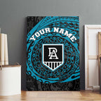 Personalized Port Adelaide Power Polynesian Canvas Wall Art Tribal Chest and Sleeve Tattoo Heritage Warrior