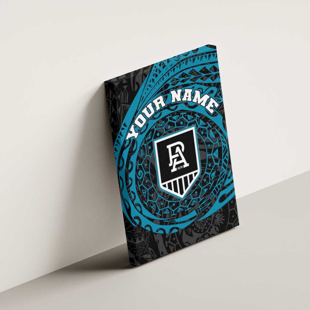 Personalized Port Adelaide Power Polynesian Canvas Wall Art Tribal Chest and Sleeve Tattoo Heritage Warrior