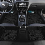 Personalized Port Adelaide Power Polynesian Car Mats Tribal Chest and Sleeve Tattoo Heritage Warrior