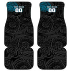 Personalized Port Adelaide Power Polynesian Car Mats Tribal Chest and Sleeve Tattoo Heritage Warrior