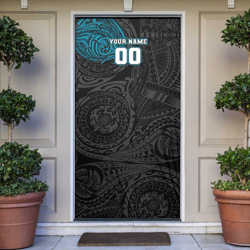 Personalized Port Adelaide Power Polynesian Door Cover Tribal Chest and Sleeve Tattoo Heritage Warrior