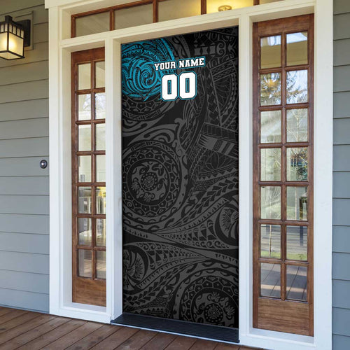 Personalized Port Adelaide Power Polynesian Door Cover Tribal Chest and Sleeve Tattoo Heritage Warrior
