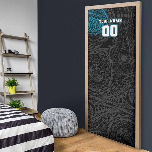 Personalized Port Adelaide Power Polynesian Door Cover Tribal Chest and Sleeve Tattoo Heritage Warrior