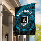 Personalized Port Adelaide Power Polynesian Garden Flag Tribal Chest and Sleeve Tattoo Heritage Warrior