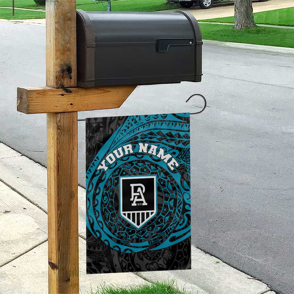 Personalized Port Adelaide Power Polynesian Garden Flag Tribal Chest and Sleeve Tattoo Heritage Warrior