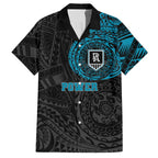 Personalized Port Adelaide Power Polynesian Hawaiian Shirt Tribal Chest and Sleeve Tattoo Heritage Warrior