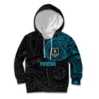 Personalized Port Adelaide Power Polynesian Kid Hoodie Tribal Chest and Sleeve Tattoo Heritage Warrior